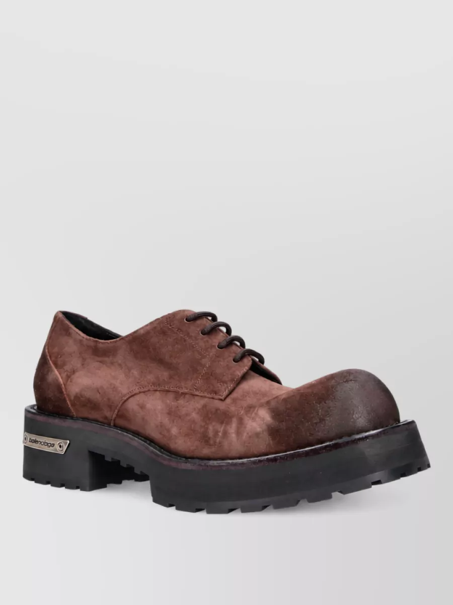 Balenciaga leather derby shoes