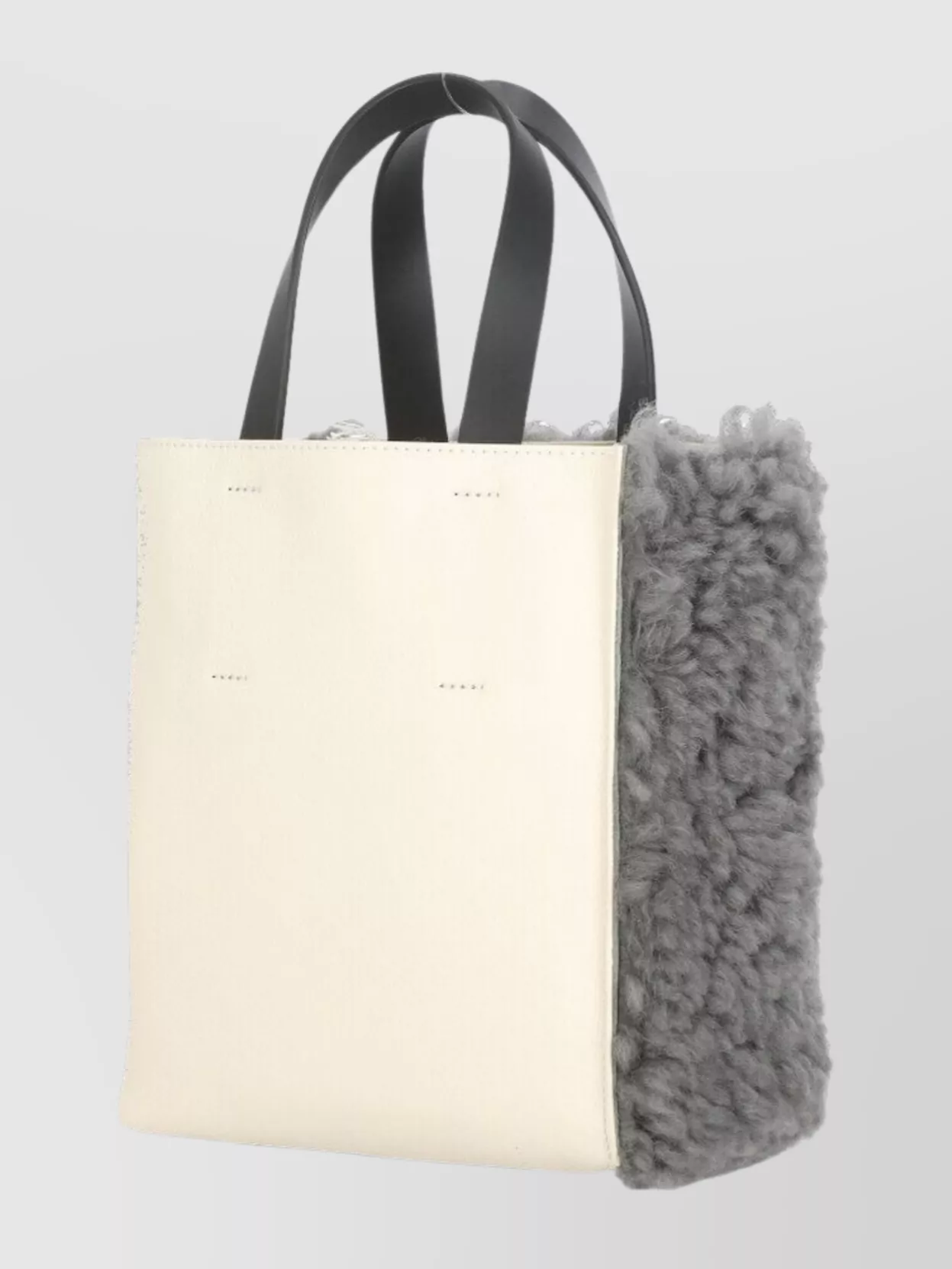 Marni Luxurious Fur Detail Handbag And Strap