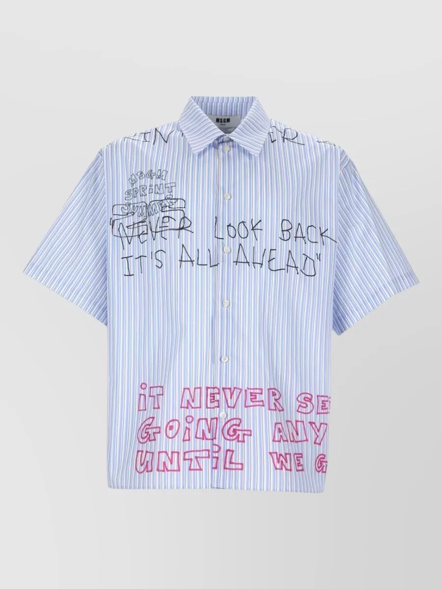 MSGM cotton printed shirt