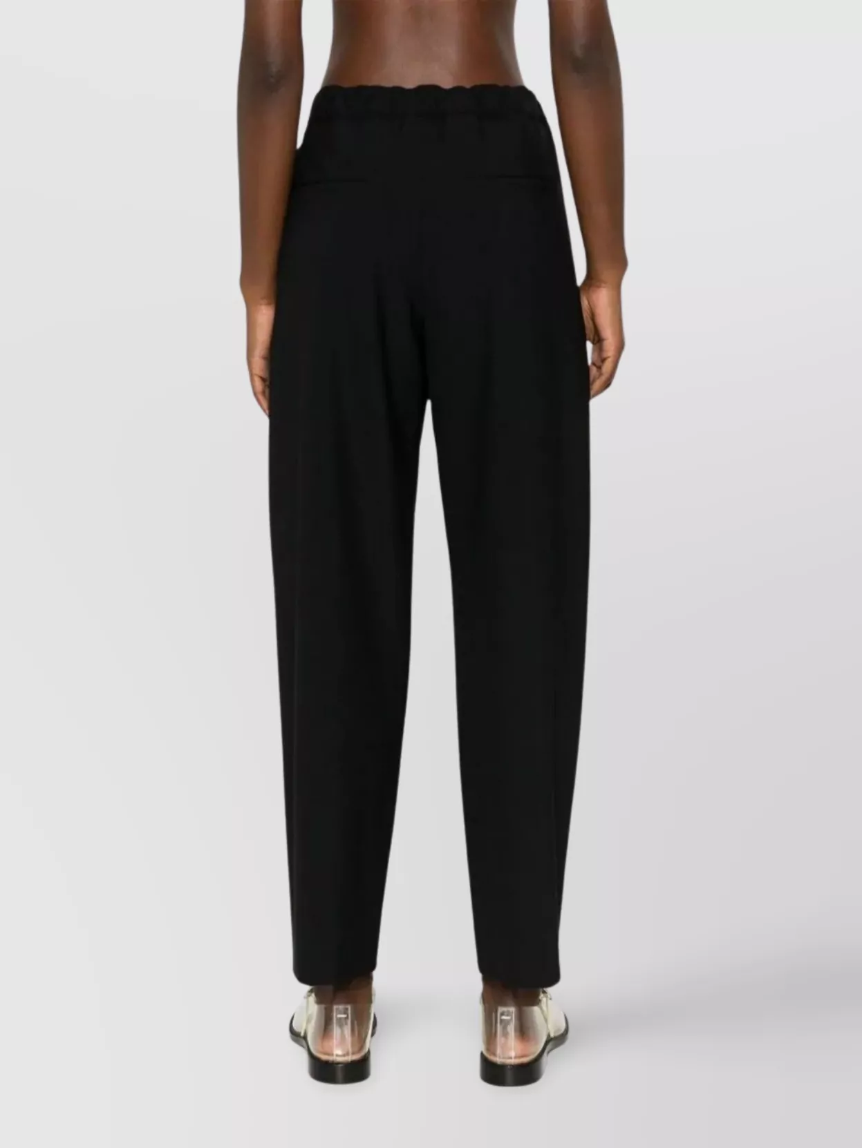 Marni Trousers With Belt Loops And Elastic Waistband In Black