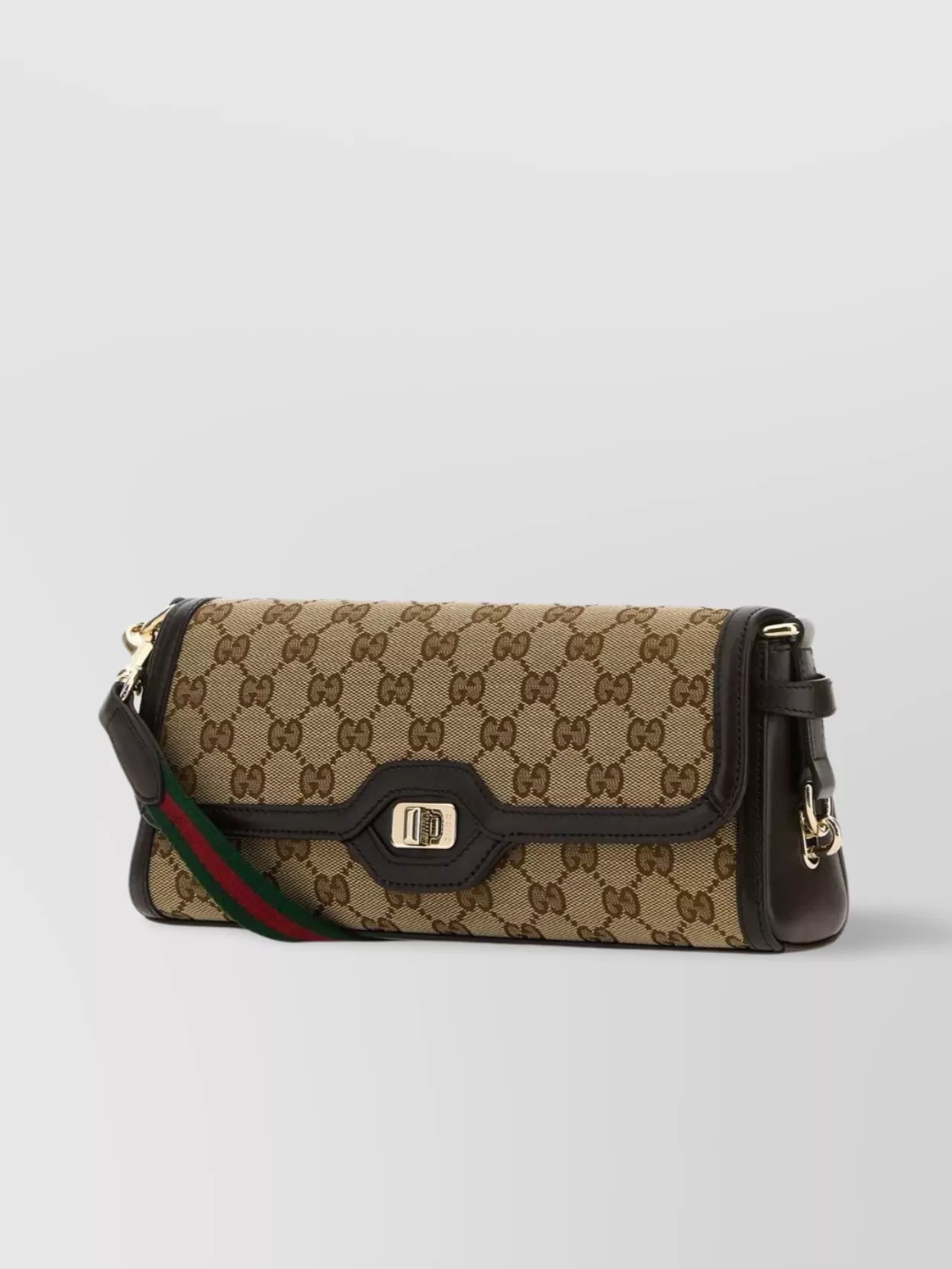Gucci Luce Small Gg Canvas Shoulder Bag In B.ebony/cocoa/vrv
