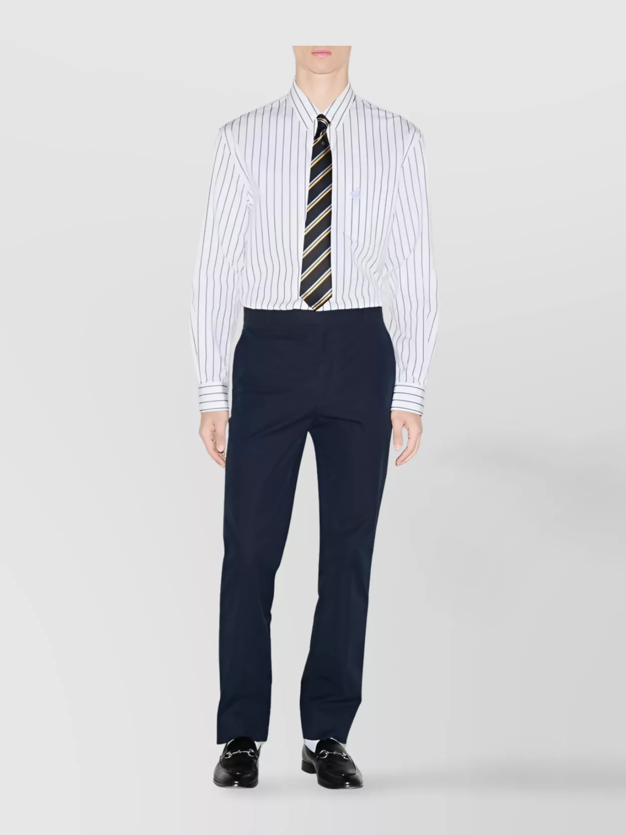 Gucci Embossed Cotton Twill Trouser