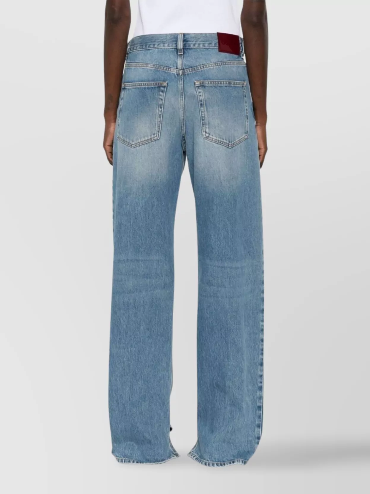 Gucci Wide Leg Boyfriend Denim Cotton Jeans