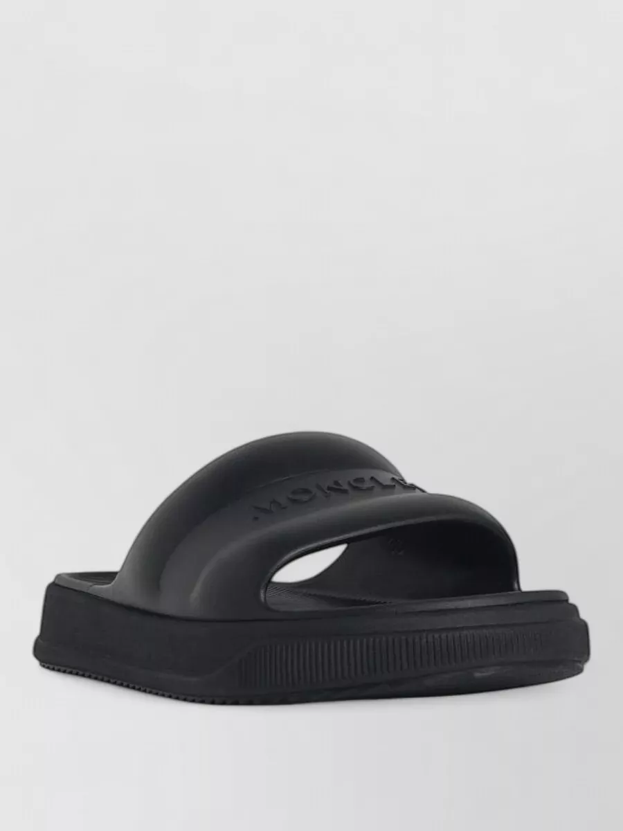 Moncler leather slides