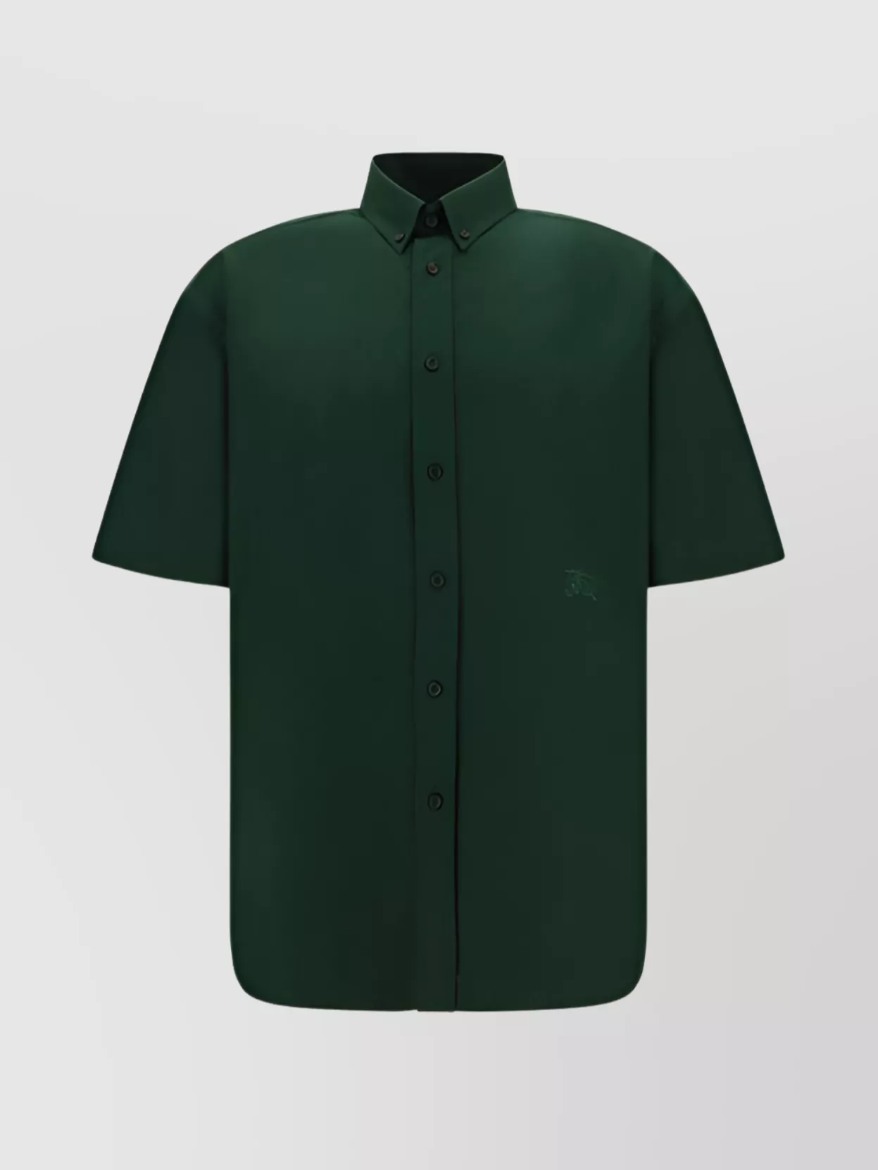 Burberry Cotton Shirt Short Sleeves In Green