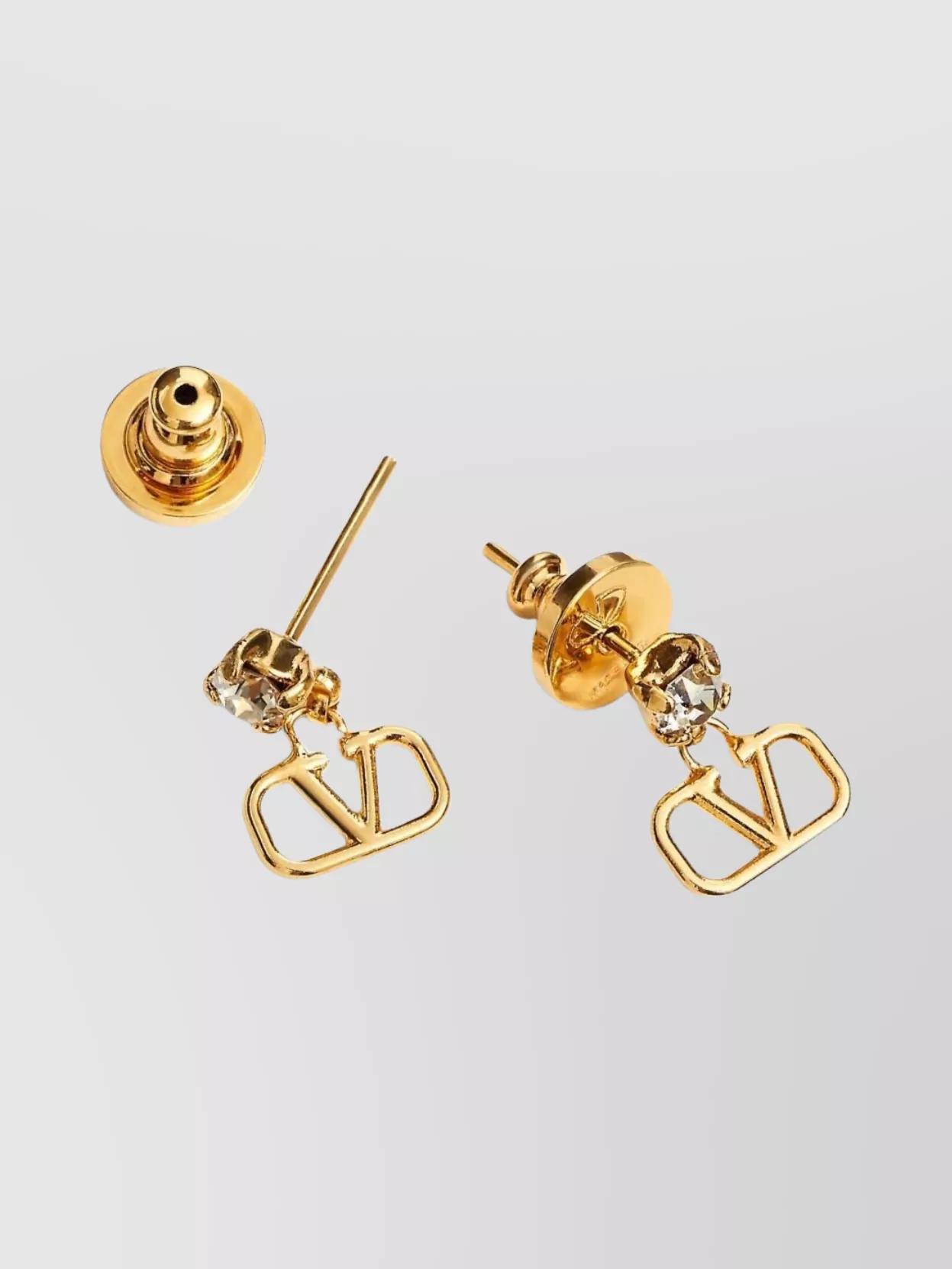 Valentino Garavani Vlogo Crystal Stud Earrings Pair