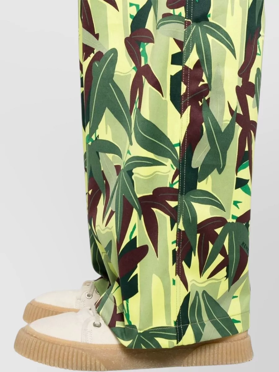 Kenzo Cotton Wide-Leg Trousers