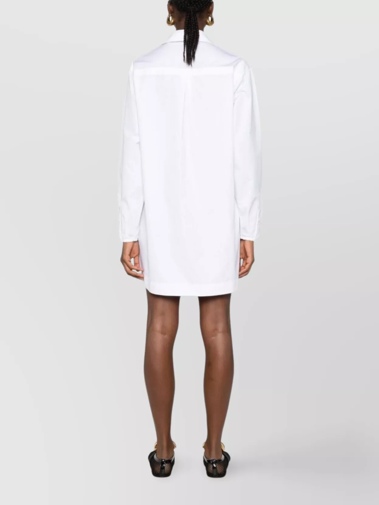 Alaïa Cotton Poplin Tunic Blouse