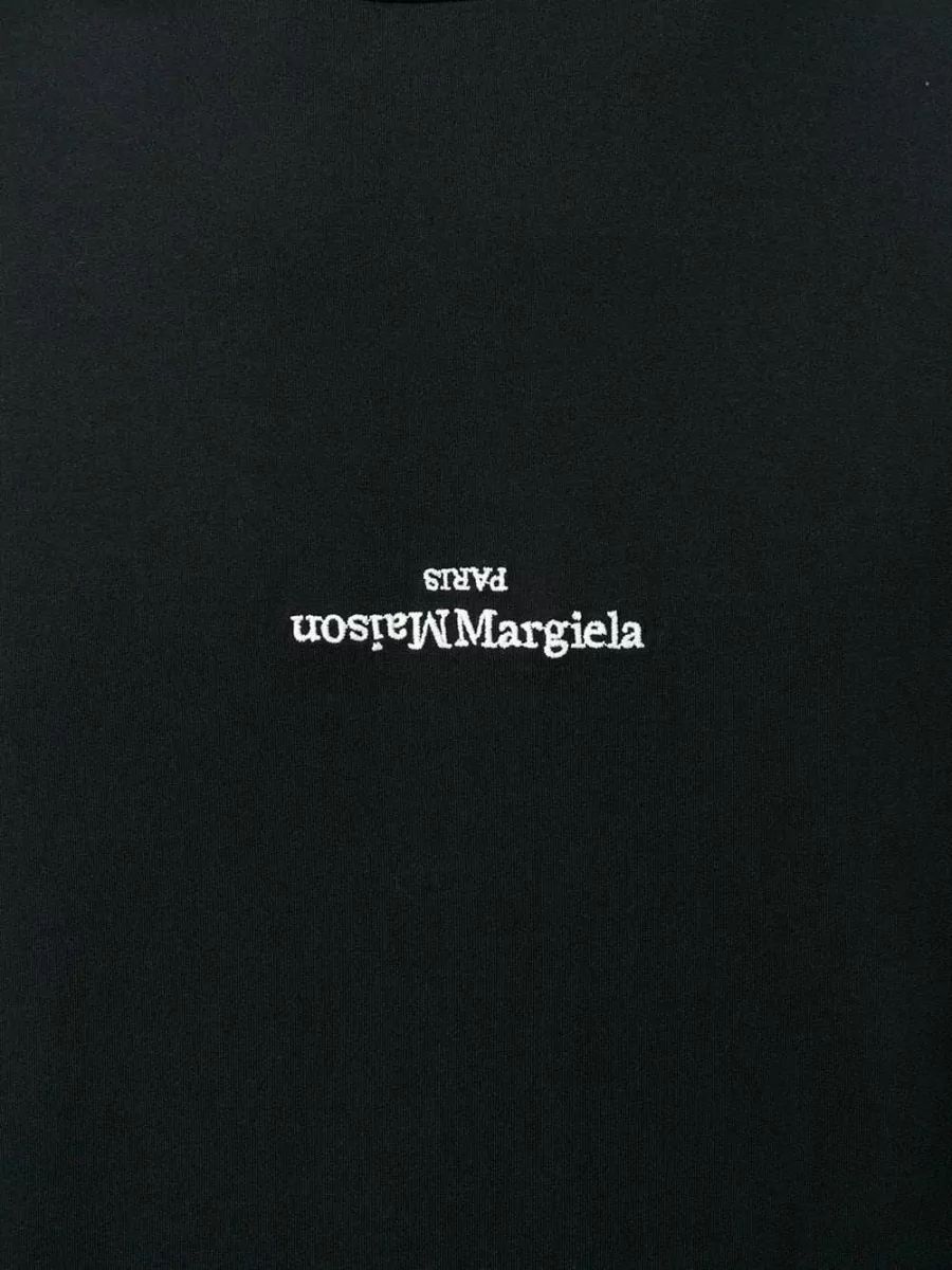 Maison Margiela Cotton T Shirt Embroidered Detail Round Neck