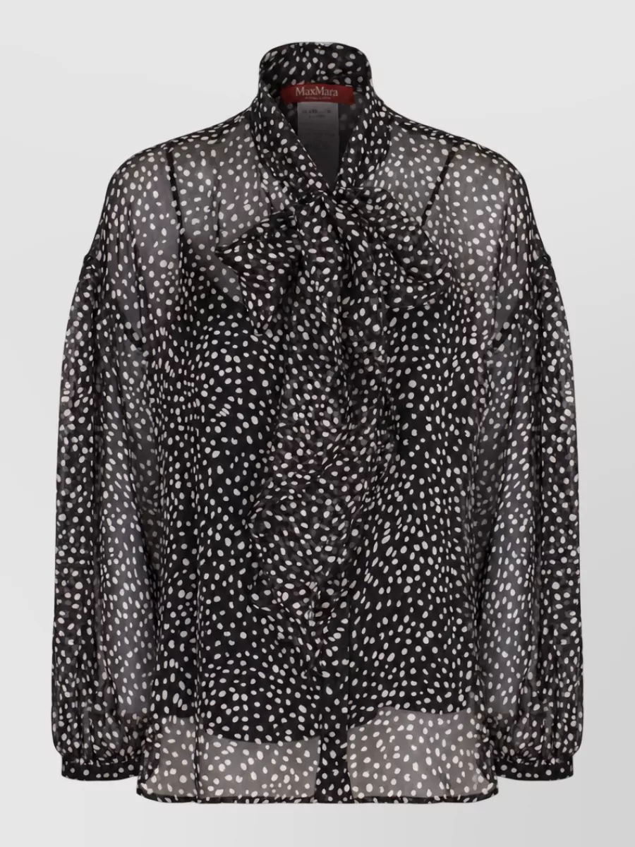 S Max Mara silk polka dot blouse