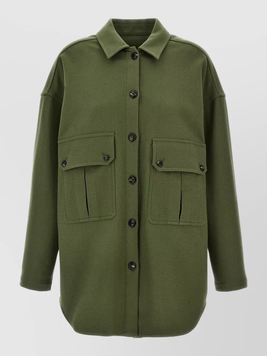 Fortela virgin wool long-sleeve overshirt