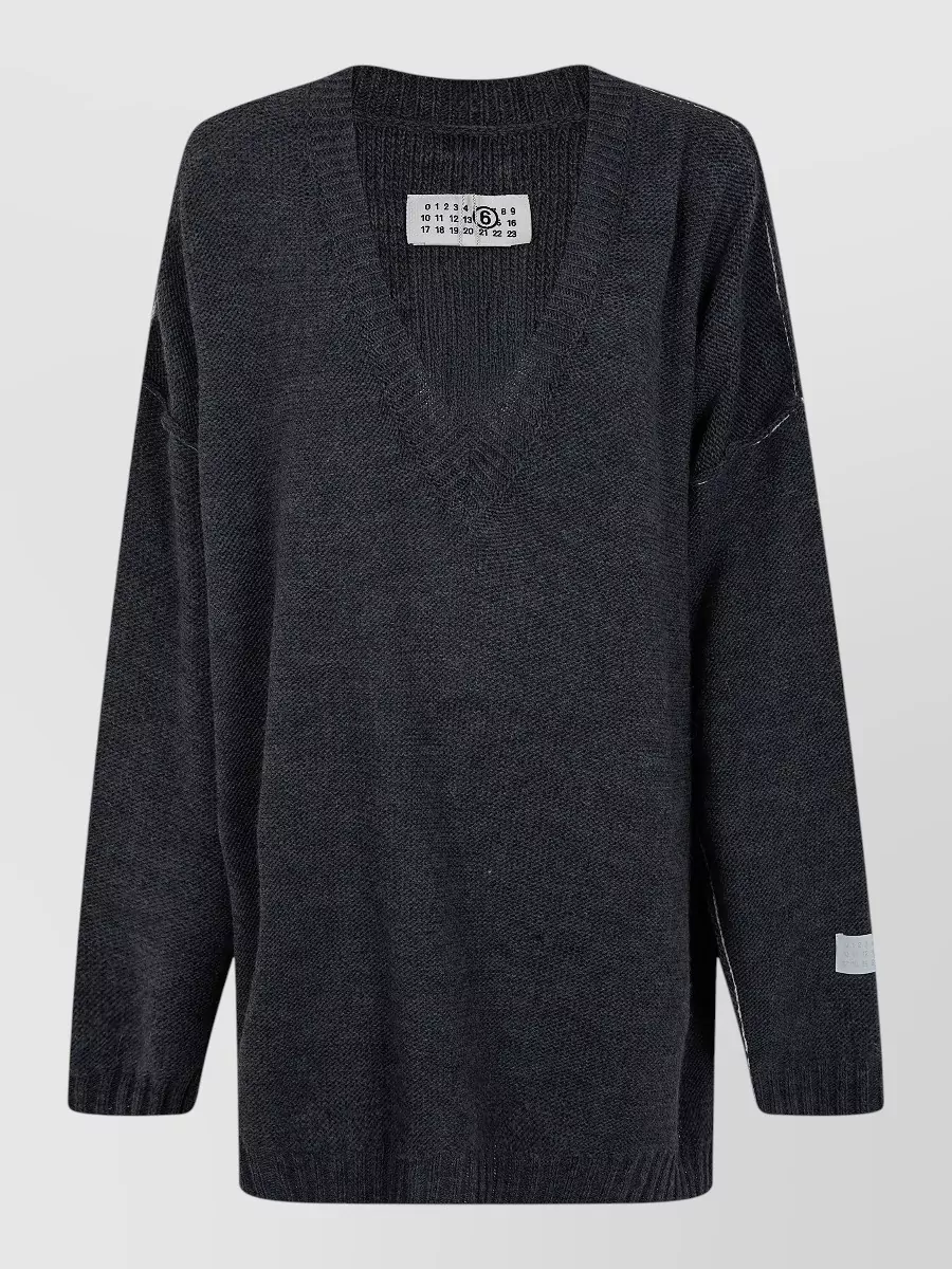 Mm6 Maison Margiela oversized v-neck sweater