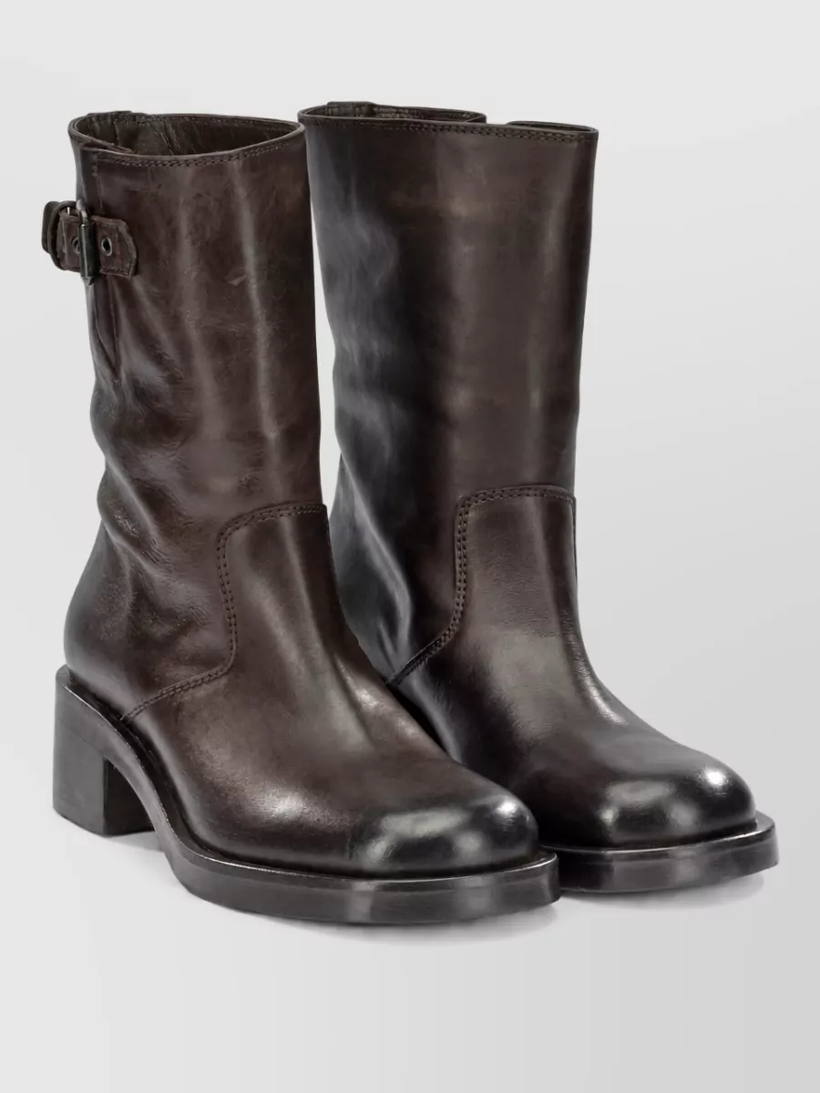 Strategia leather ankle boots