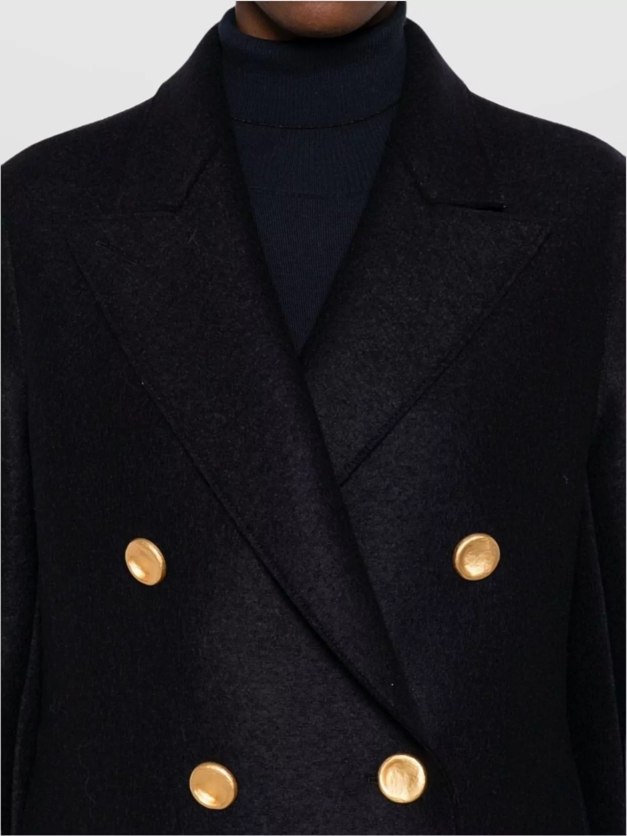Harris Wharf London Double-Breasted Coats With Notched Lapels And Side Pockets