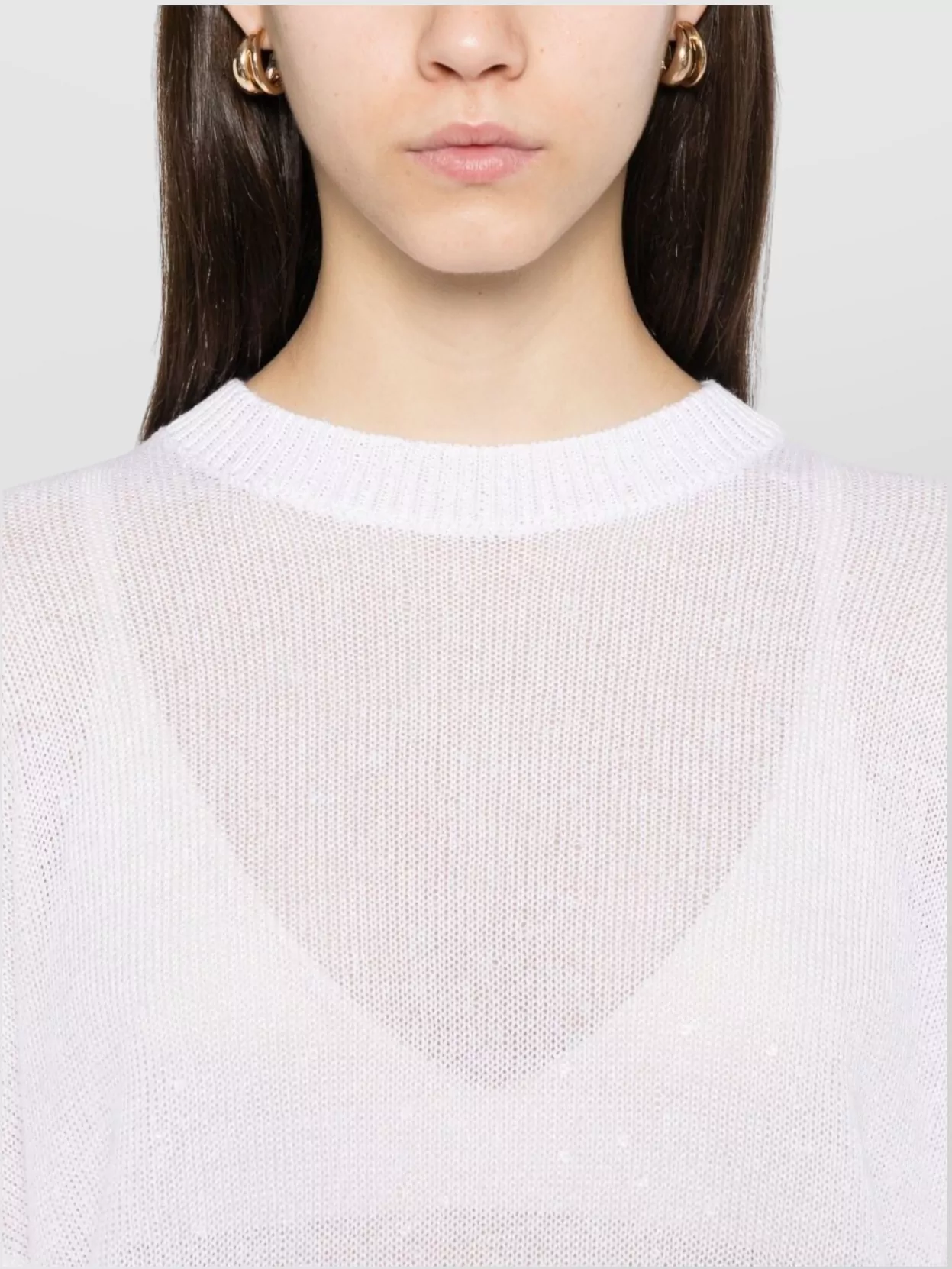 Brunello Cucinelli Crew Neck Sequined Knit Sweater
