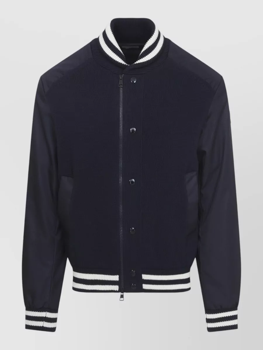 Moncler Suede-effect bomber jacket