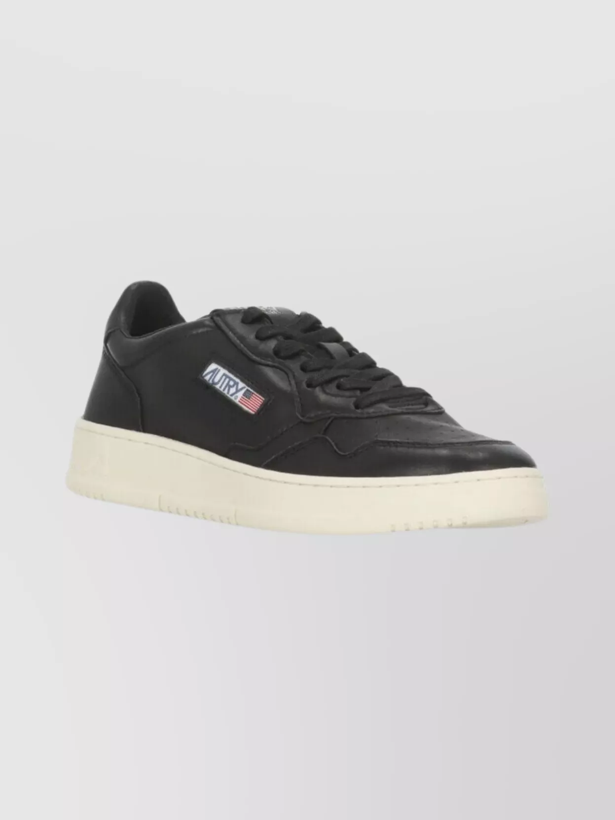 Autry Low-top Nappa Leather Sneakers With Rounded Toe In Black