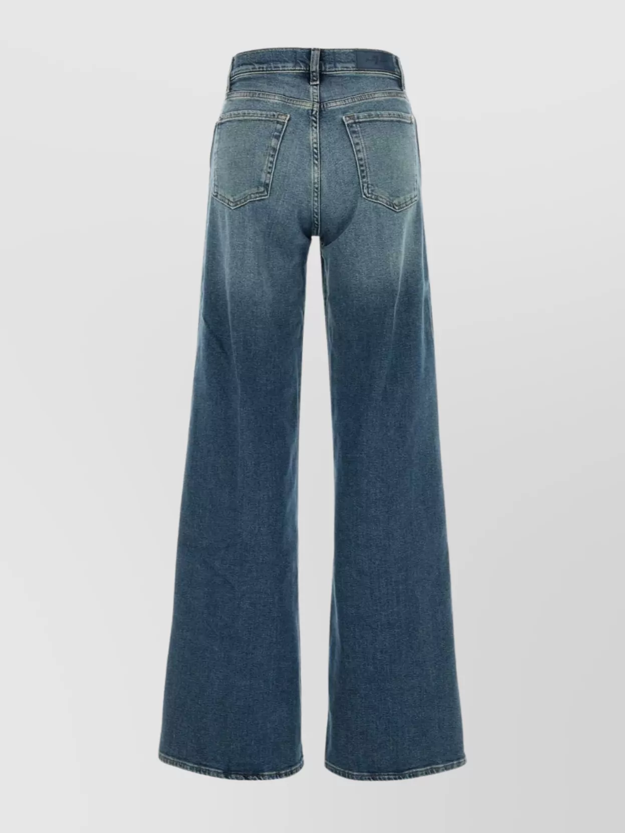 7 For All Mankind Stretch Denim Lotta Wide-leg Jeans In Blue