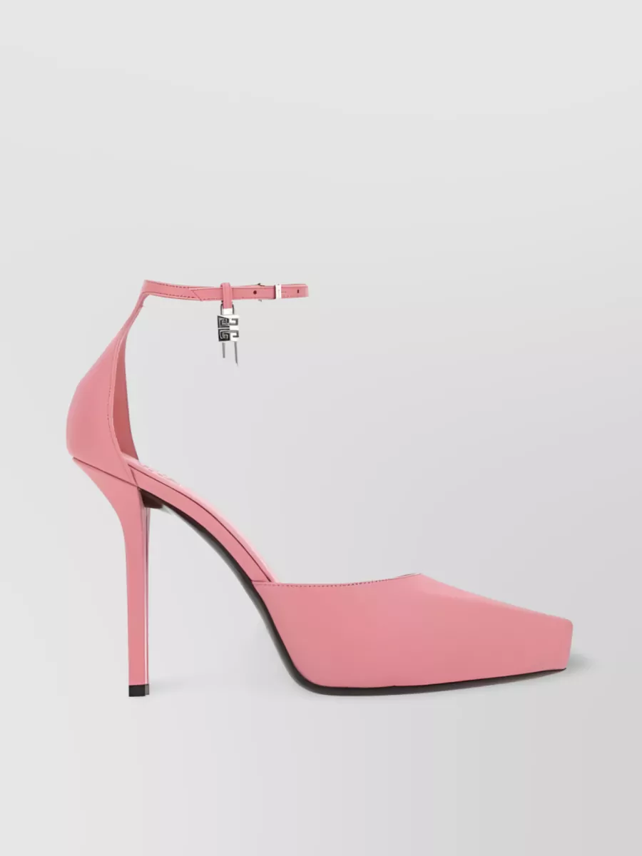 Shop Givenchy G-lock Leather Platform Pumps In Pink