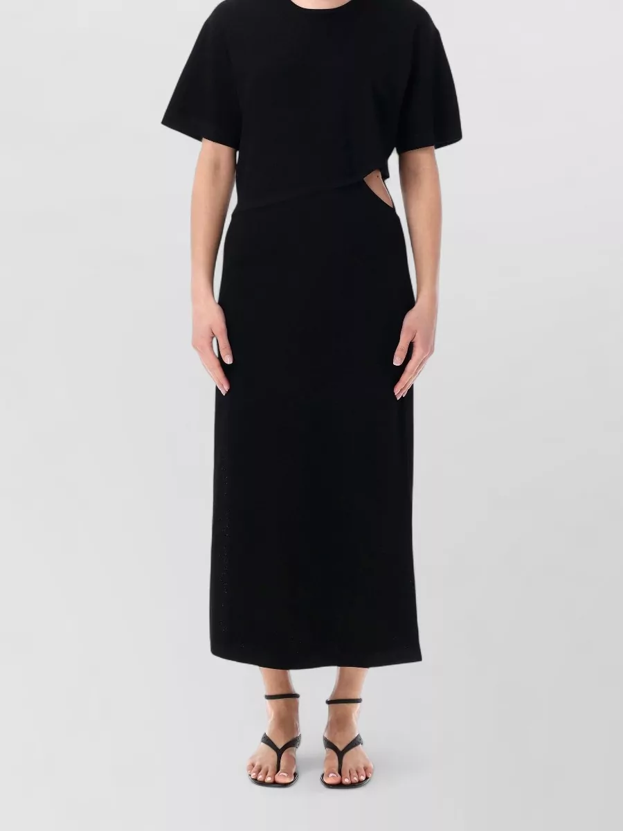 The Garment viscose cutout knit midi dress
