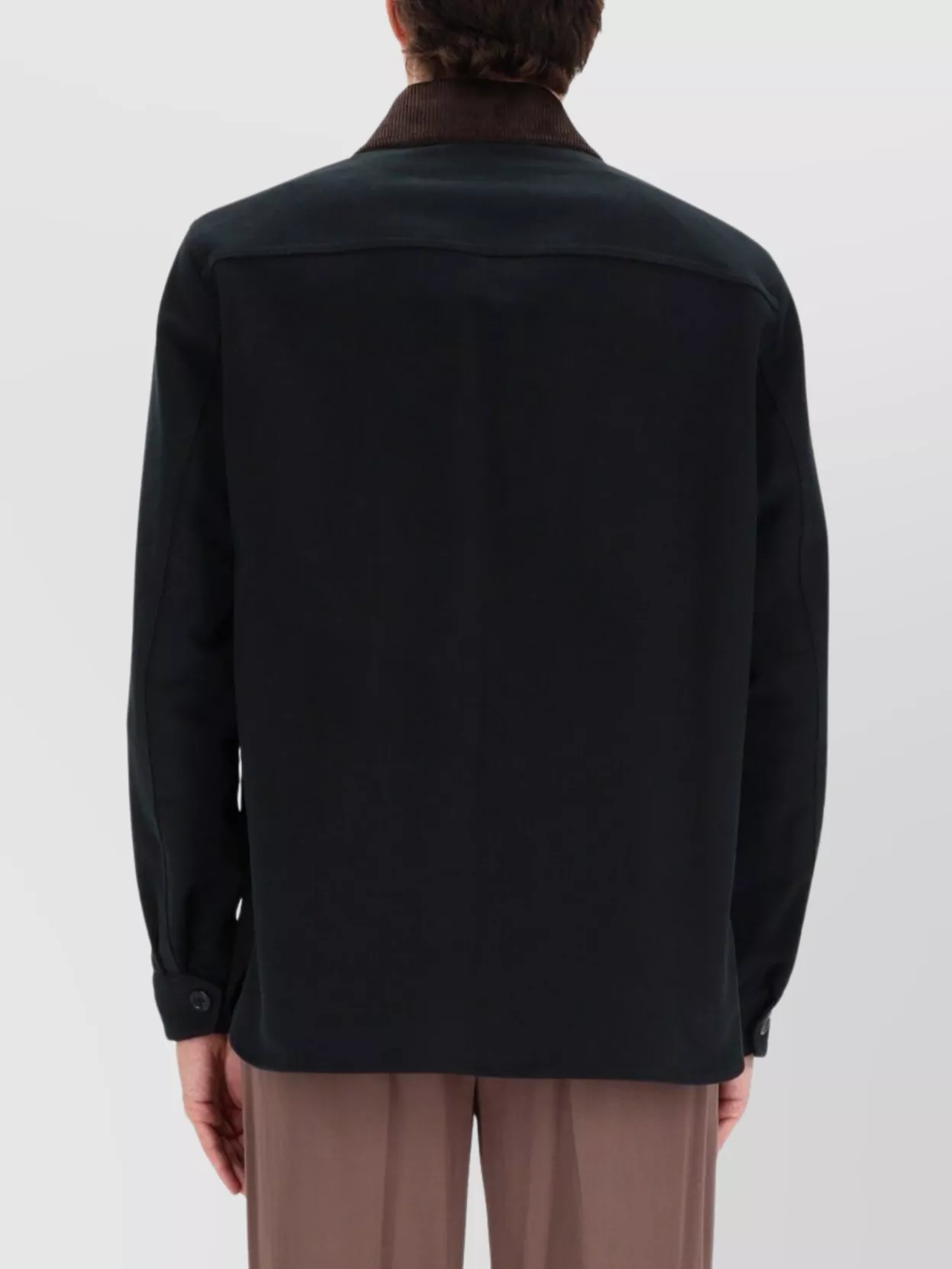 Etro Long Sleeve Jacket With Chest Pocket And Contrast Collar