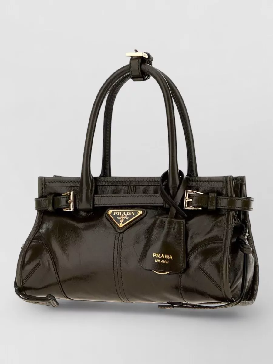 Prada bonnie mini leather clutch bag