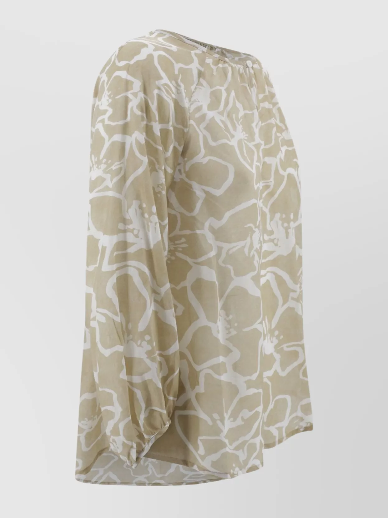 Whyci Crew Neck Floral Print Blouse