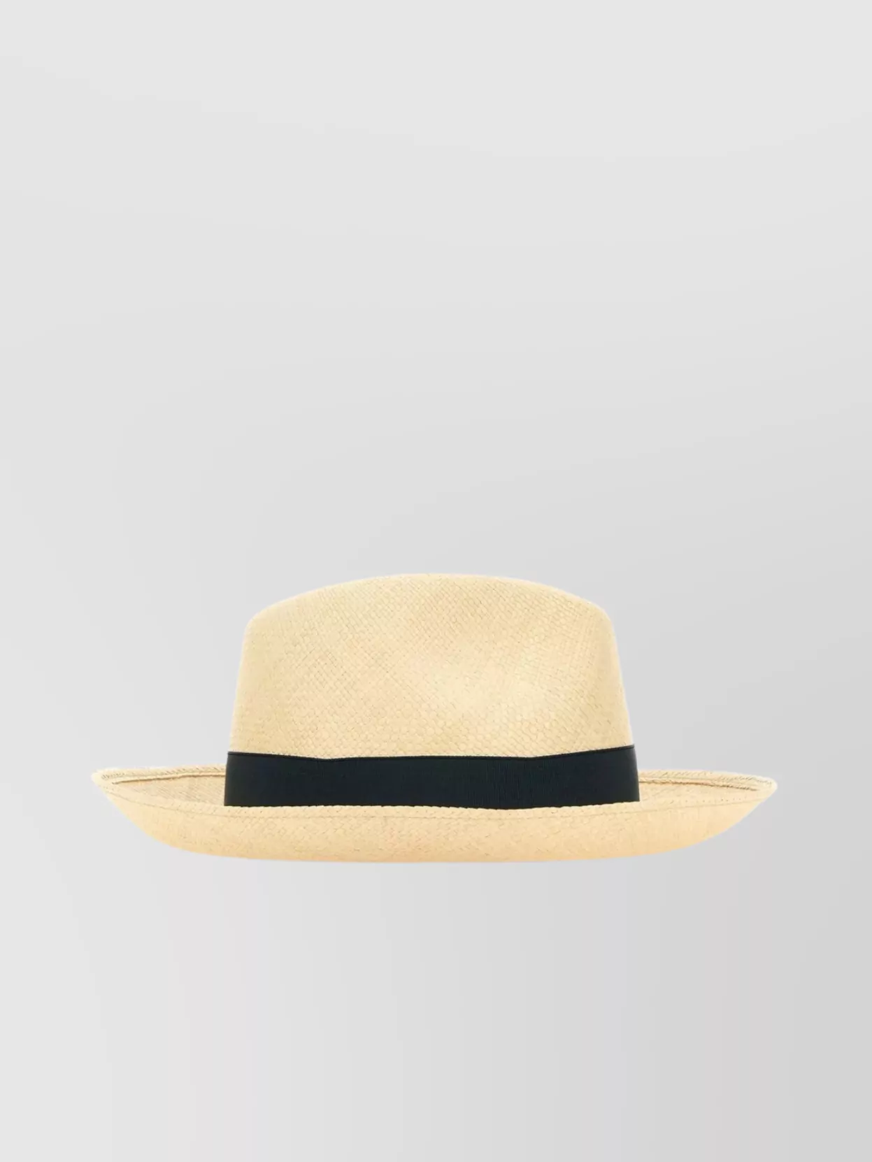 Shop Borsalino Wide Brim Straw Hat With Ribbon Band