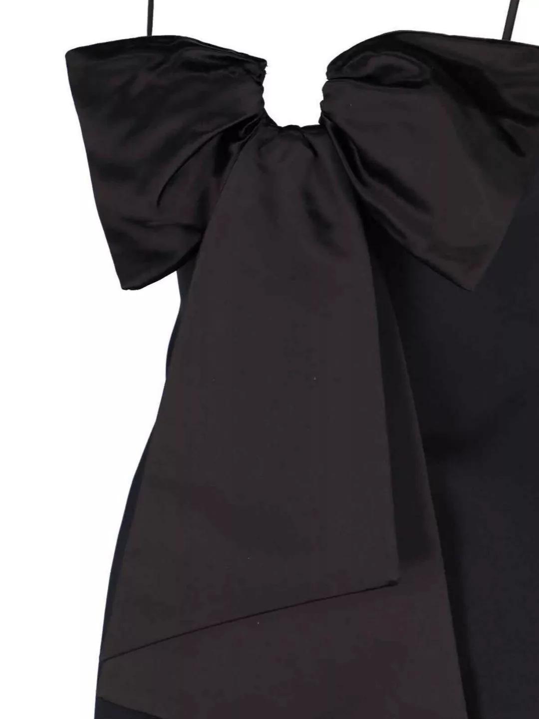 Marc Jacobs Bow Detail Knee Length Dress With Spaghetti Straps