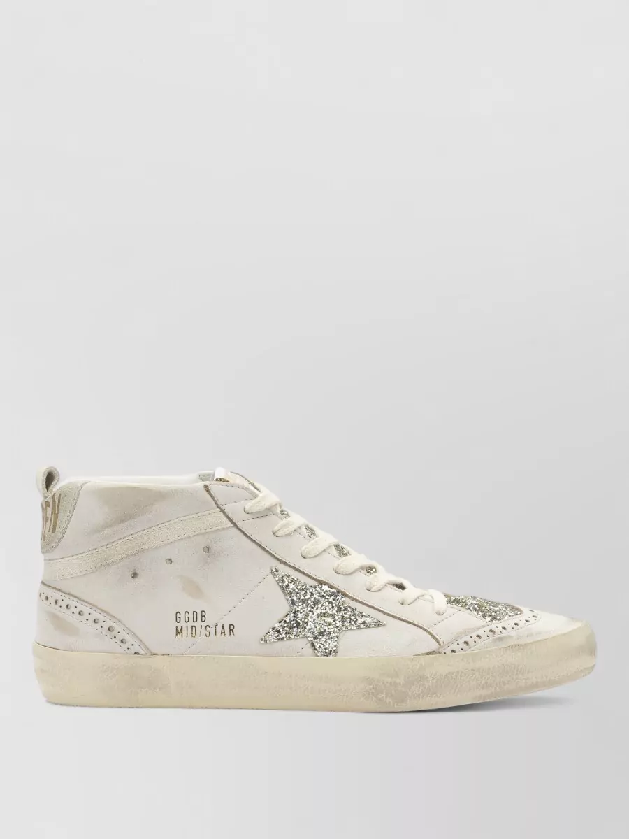 Golden Goose Star Embellished Mid Top Sneakers