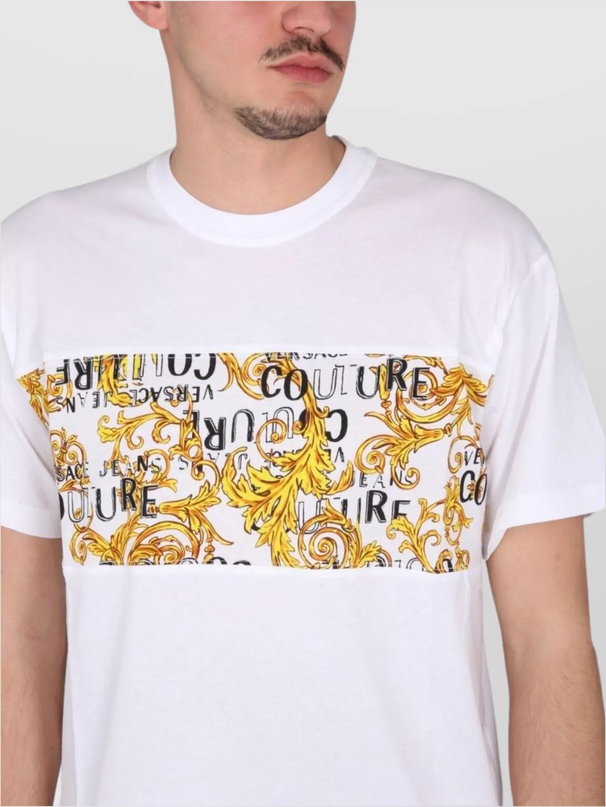 Versace Jeans Couture Logo Graphic Print Crew Neck T-Shirt