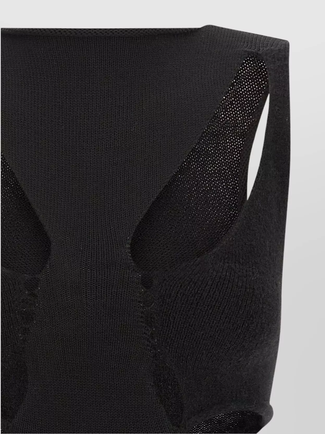 Rick Owens Sleeveless Top Featuring Cut-outs And Ribbed Hem In Black