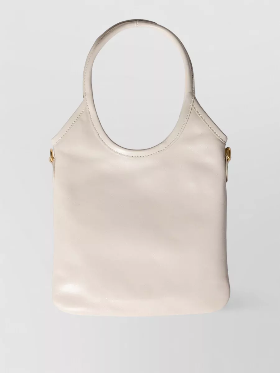 Miu Miu Leather Tote Bag Ivy With Detachable Strap