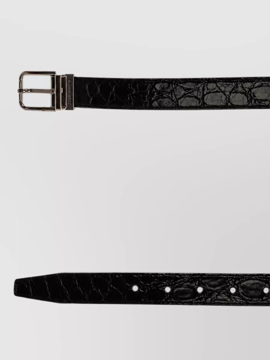 Dolce&Gabbana Caiman Leather Belt
