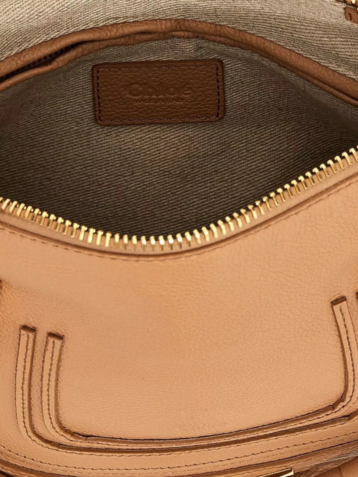Chloé Handle Strap Flap Detail Hardware Bag In Brown