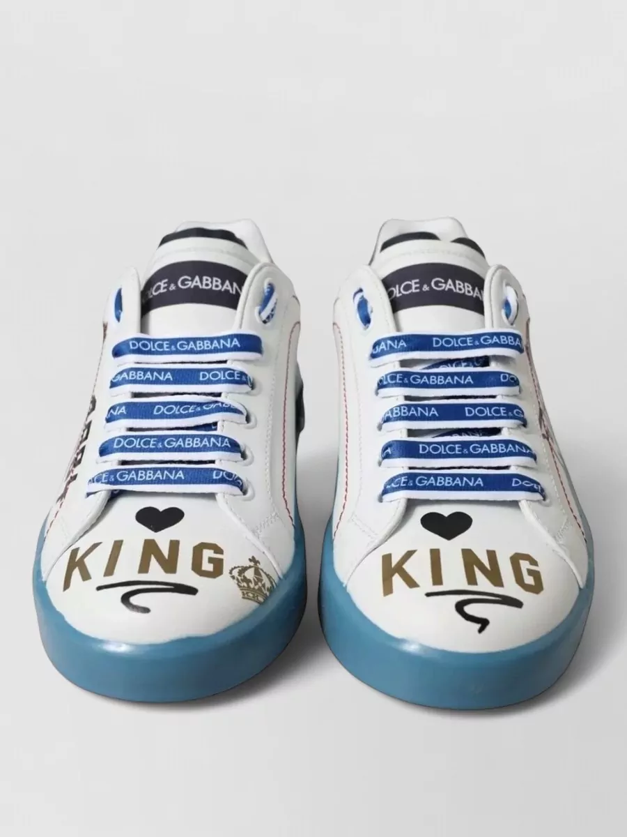 Dolce&Gabbana leather printed sneakers