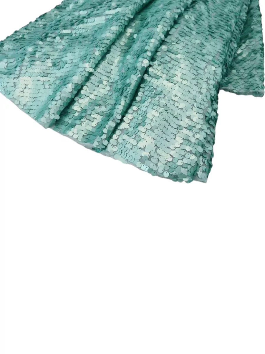 Dolce&Gabbana Nylon Sequined Pleated A-Line Midi Dress