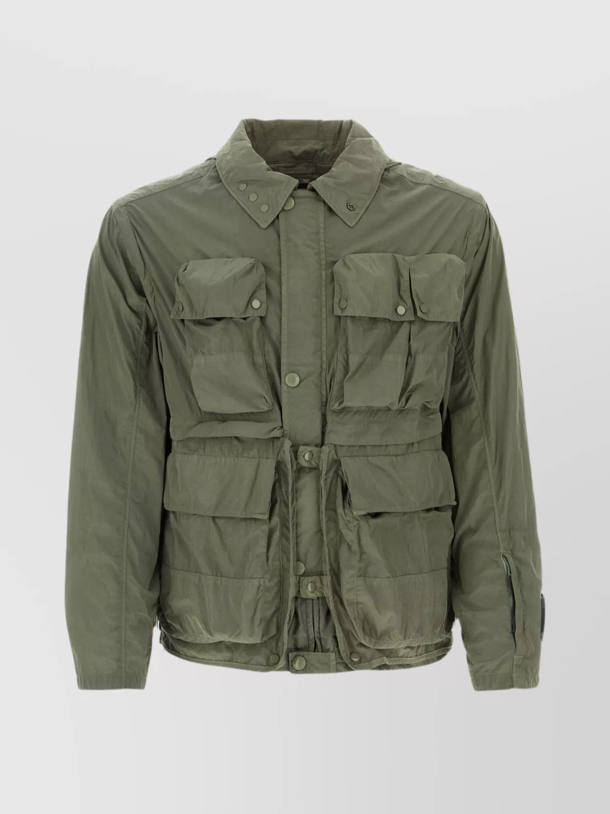 Shop C.p. Company Stretch Nylon Jacket With Hood And Pockets