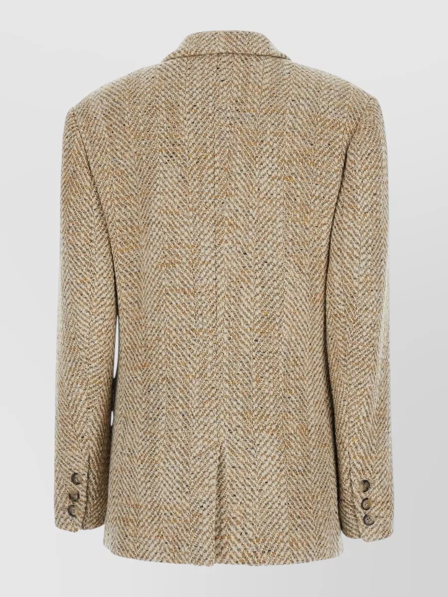 Isabel Marant Etoile Single Breasted Wool Herringbone Coat