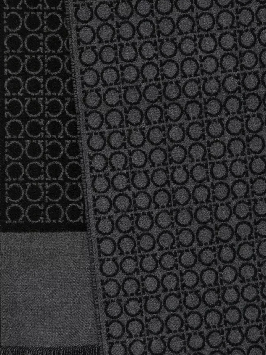 Ferragamo Wool Logo-Pattern Scarf