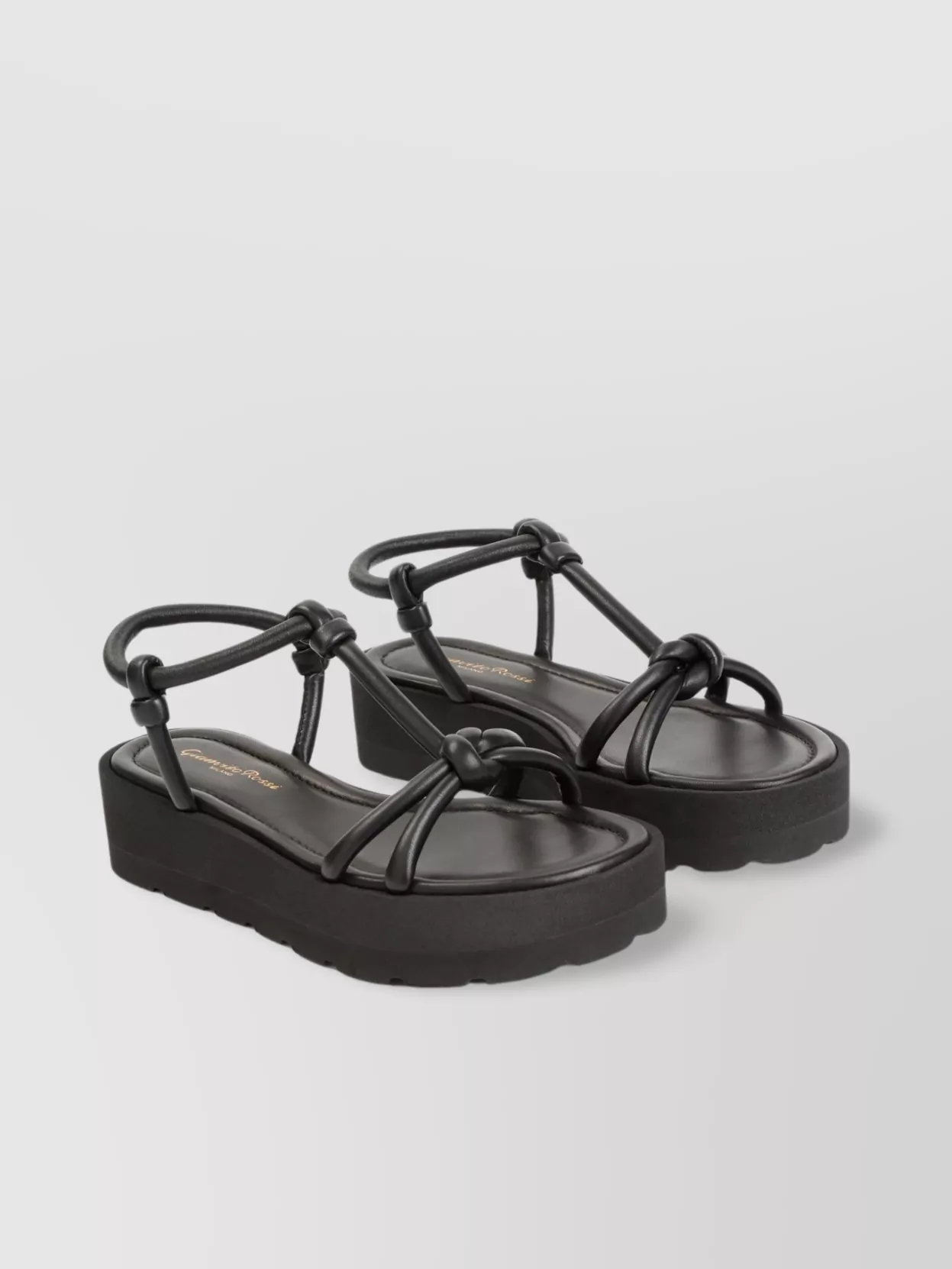 Gianvito Rossi Plateausandalen Aus Leder In Black