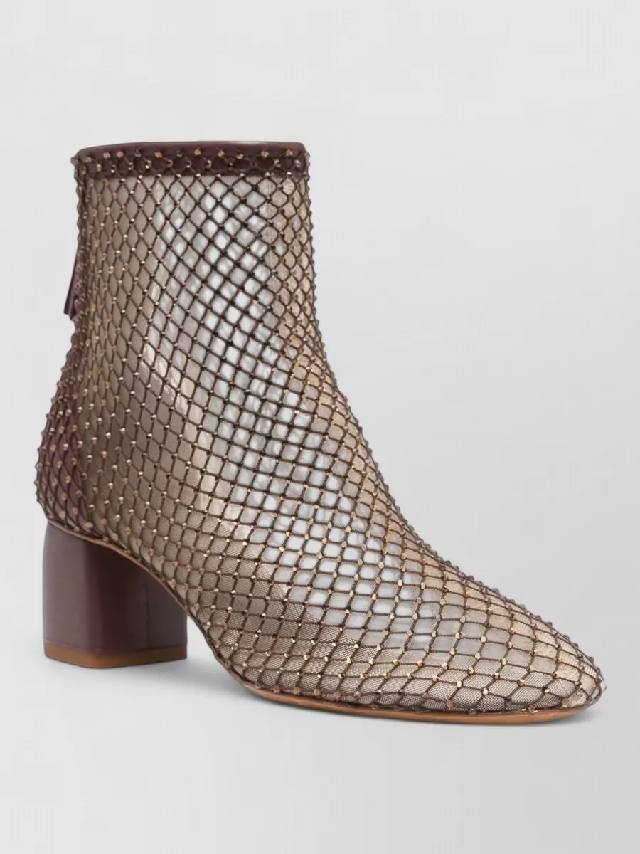 Forte Forte Leather Mesh Ankle Boots
