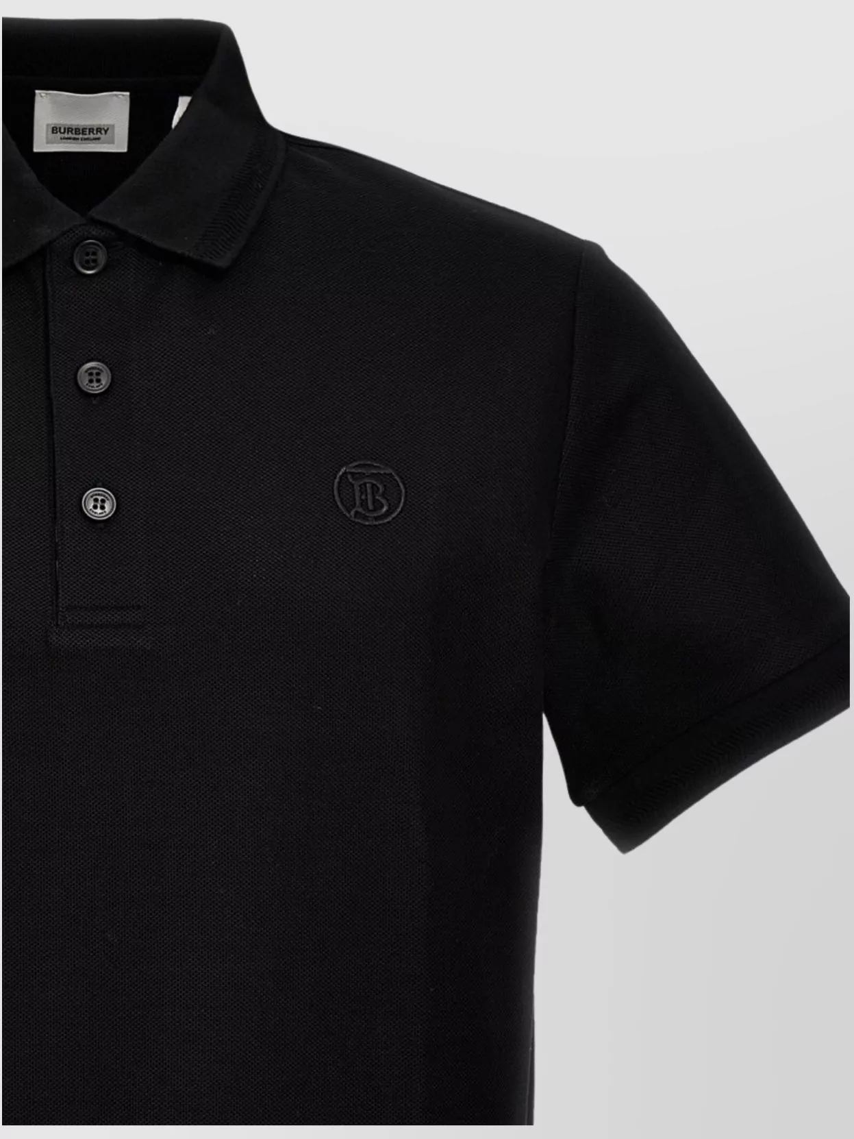 Burberry 'Eddie' Ribbed Collar Polo Shirt