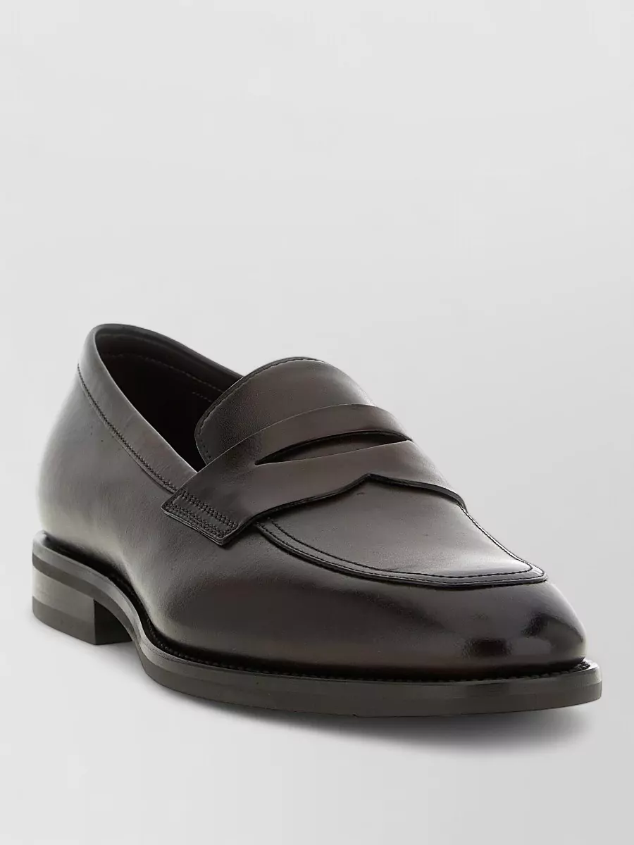 Santoni leather loafers
