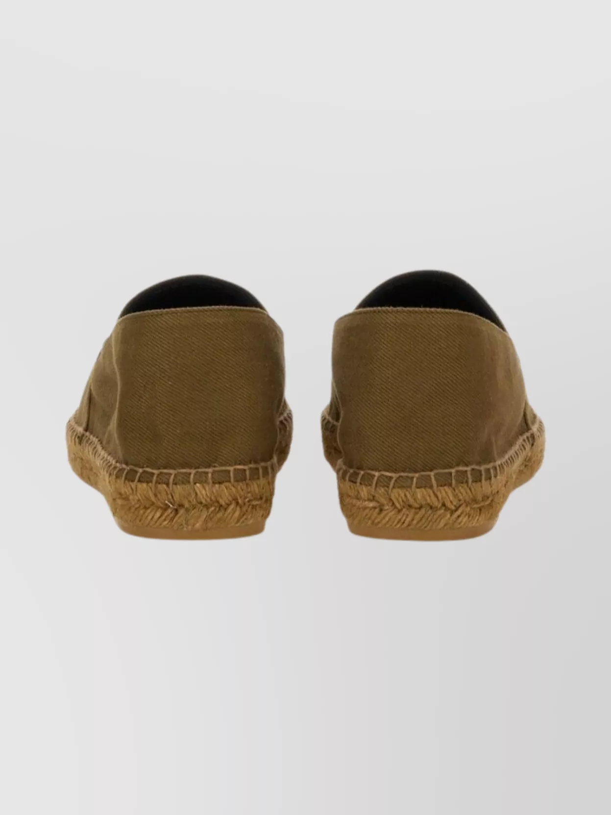 Saint Laurent Cotton Gabardine Espadrille In Green