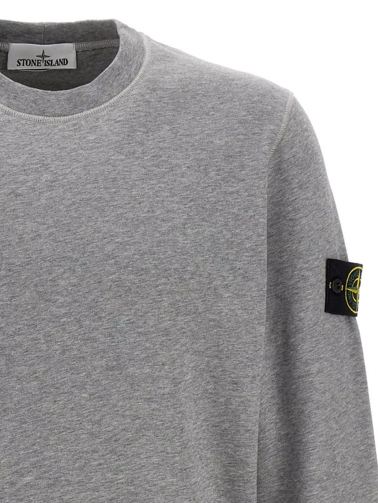 Stone Island Crew Neck Sweatshirt Logo Badge