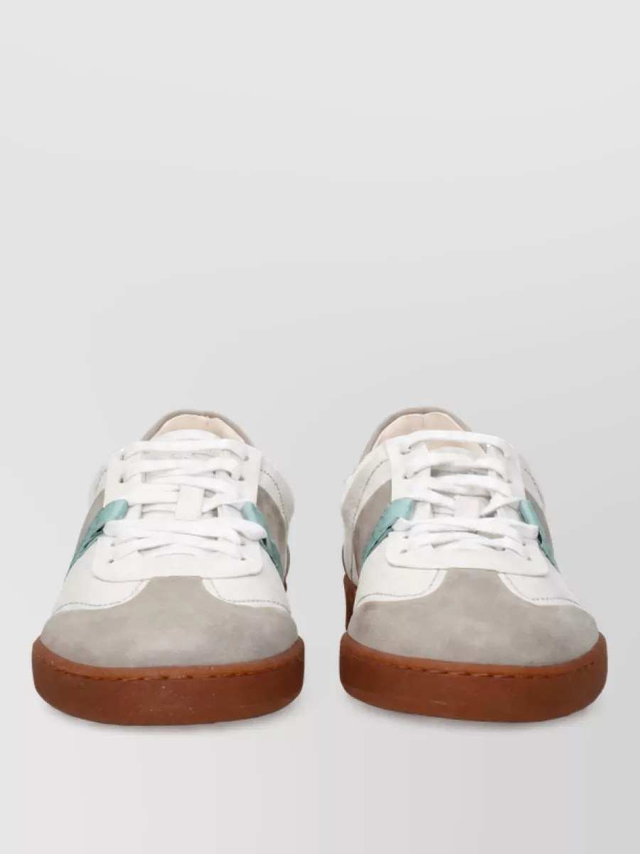 Ferragamo leather lace-up sneakers