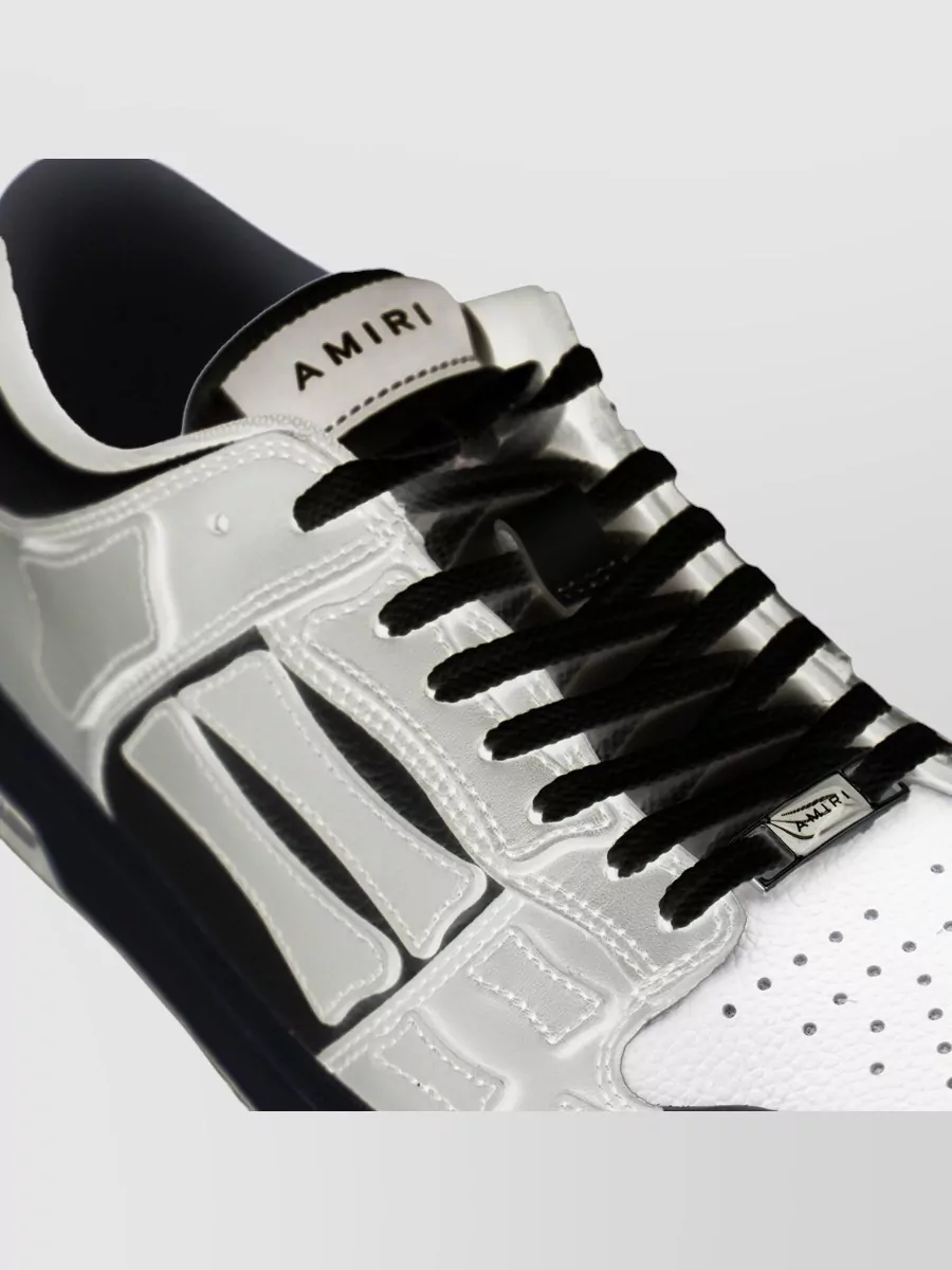 Amiri Low Top Sneakers Perforated Toe Contrast Panels