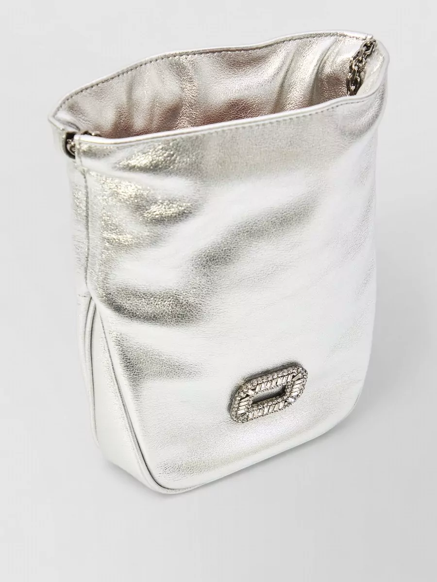 Roger Vivier Nano Pilgrim Crystal Buckle Crossbody Bag