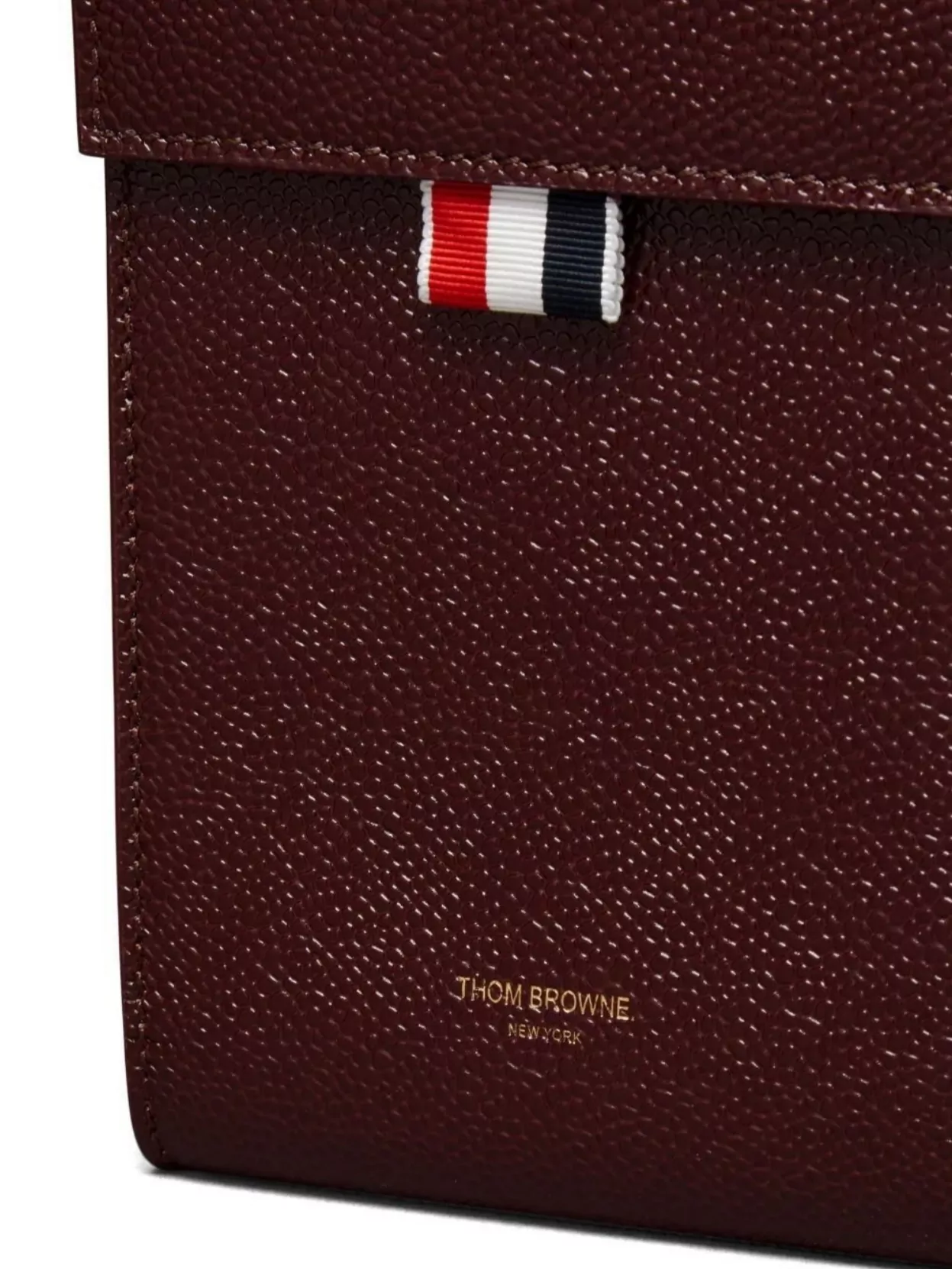 Shop Thom Browne Leather Shoulder Phone Holder